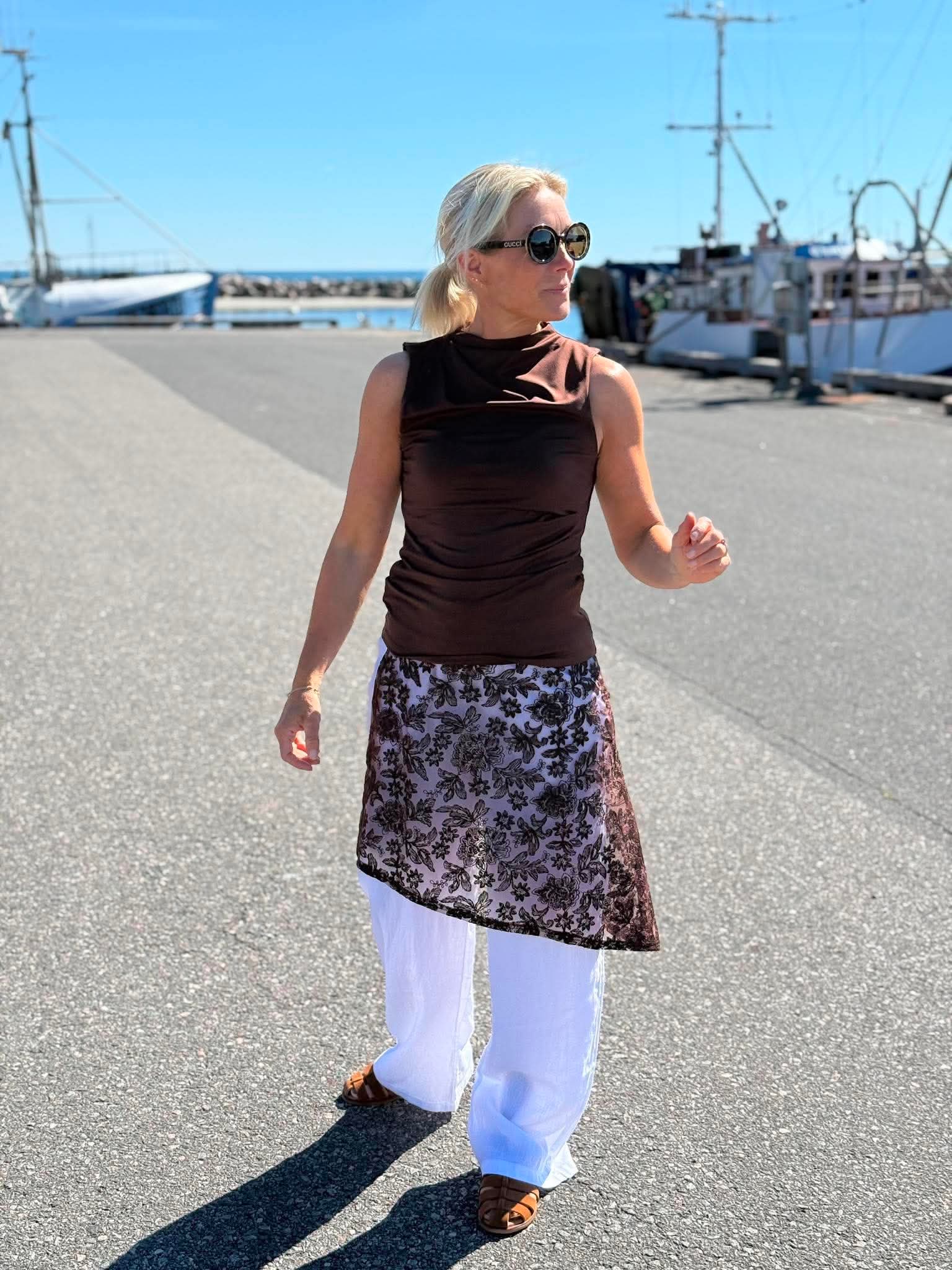 PCJOVA Midi Skirt - Hot Fudge